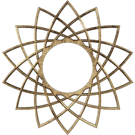 Ekena Millwork Eleanor Architectural Grade PVC Pierced Ceiling Medallion, Antiqued Brass, 38"OD x 14 5/8"ID x 1"P CMPP38EAABS